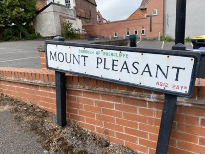 Mount Pleasant Road Sign in Radcliffe on Trent