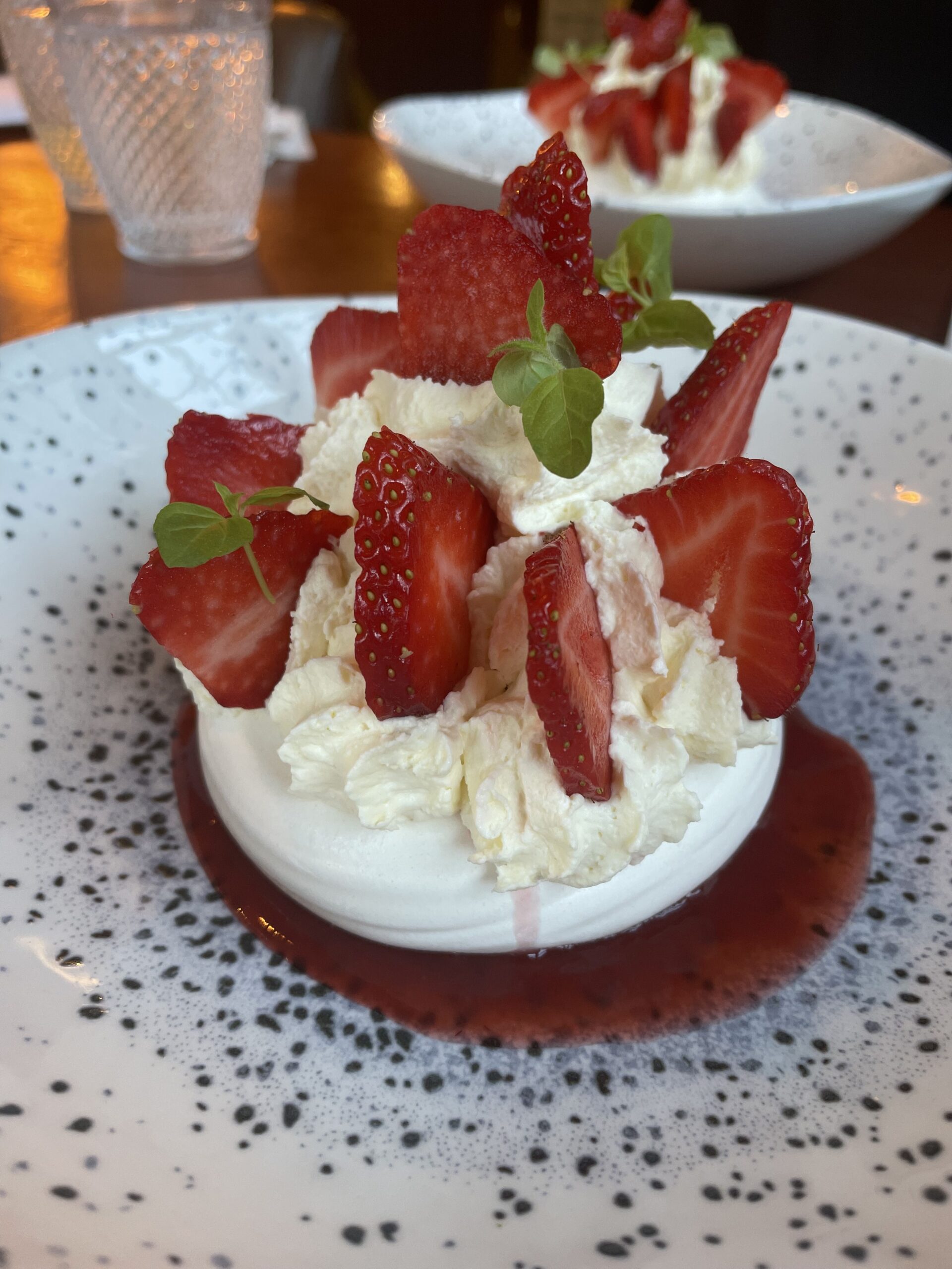 Strawberry Pavlova at The Radcliffe Pub in Radcliffe on Trent