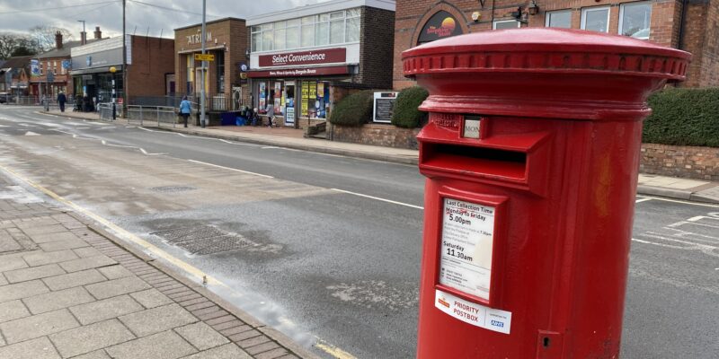 Postbox in Radcliffe on Trent - RadcliffeonTrent.co