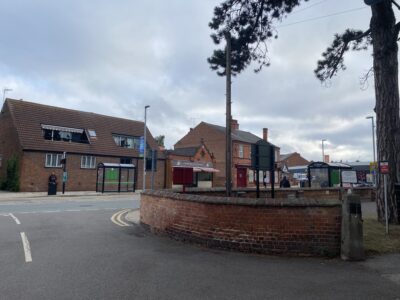 Radcliffe on Trent High Street from Vicarage Lane