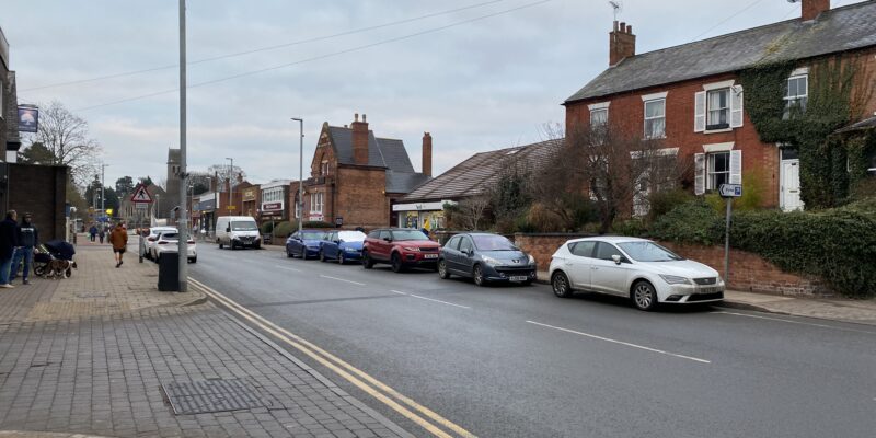 Radcliffe on Trent High Street in 2022