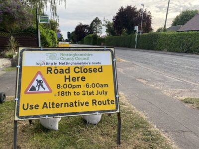 Shelford Road in July 2022 - Radcliffe on Trent