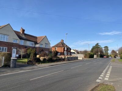Shelford Road in Febrary 2022 in Radcliffe on Trent